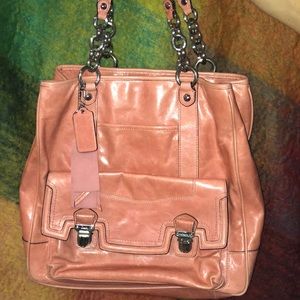 Coach Baby Bag/ Bucket Bag Purse Salmon Poppy
